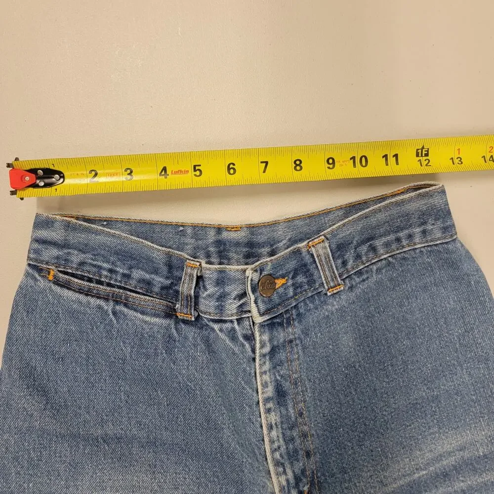 70s Vintage High Waist Wide Leg Chic Jeans 24 - Picture 8 of 11